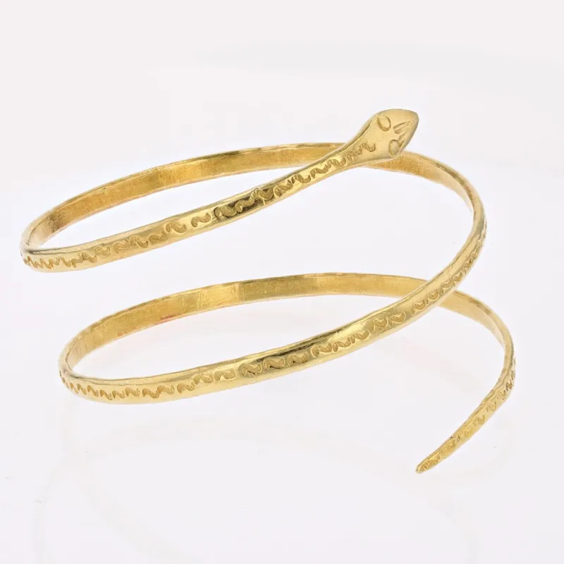 Pamono 1960s 18 Karat Yellow Gold Snake Bracelet> Bracelets