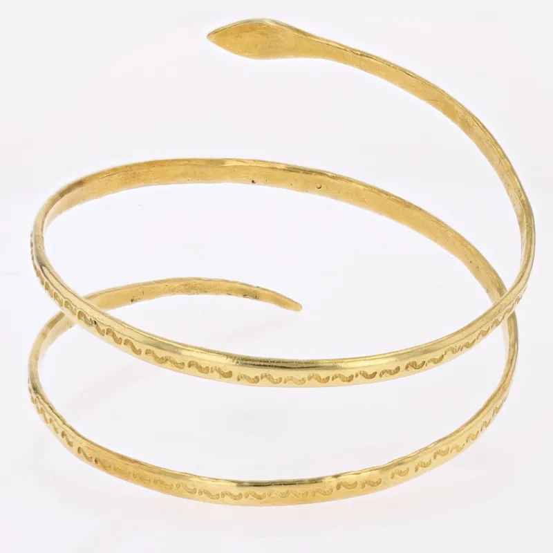 Pamono 1960s 18 Karat Yellow Gold Snake Bracelet> Bracelets