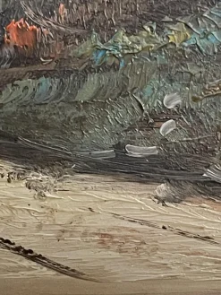 Pamono S. Favelli, Rural Landscape, 20th Century, Oil Painting on Panel, Framed><noscript><img width=