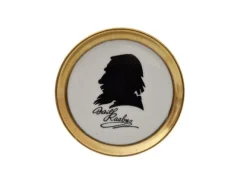 Clearance Pamono 1970s Furstenberg Porcelain Drink Coasters With German Philosopher Silhouette Portraits, Set of 4