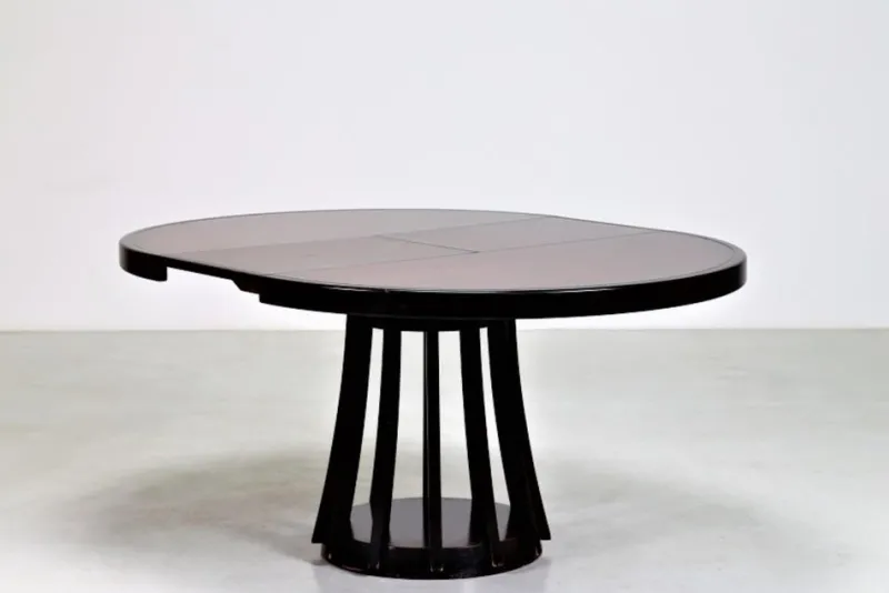 Outlet Pamono S11 Series Round Extending Table by Angelo Mangiarotti, Italy, 1970s