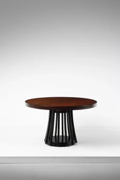 Outlet Pamono S11 Series Round Extending Table by Angelo Mangiarotti, Italy, 1970s