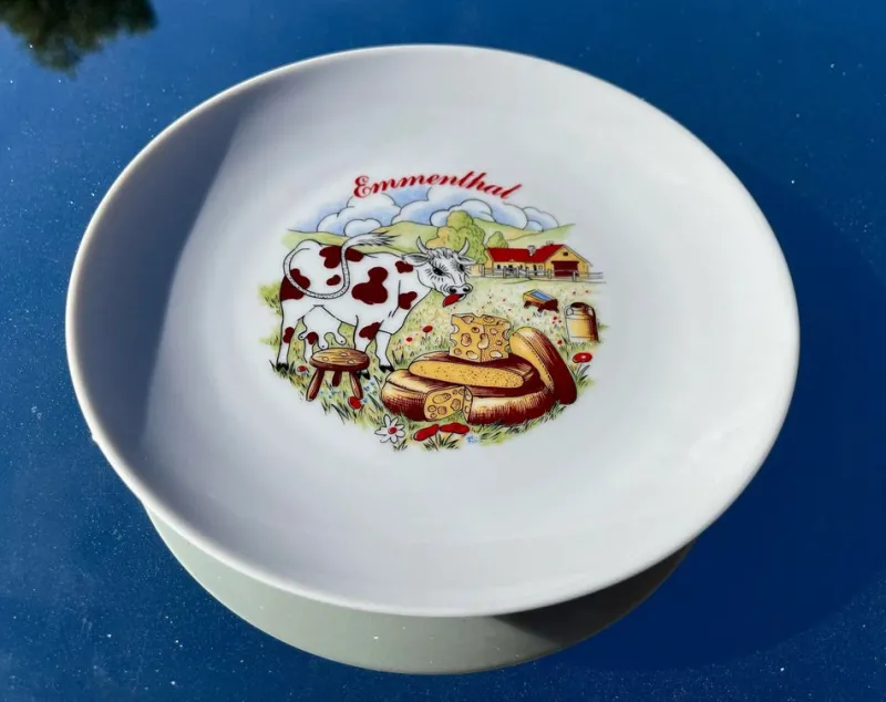 Hot Pamono 1970s Vintage Winterling Kitchenlomite Bavaria Porcelain Illustrated Cheese Plates- Set of 5