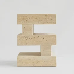 Sale Pamono S Y N C Travertine Side Table from Kiwano Concept