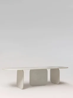 Pamono Sabā Mortex Table in Waxed Concrete from PLATŌ> Tables|Dining Tables & Sets