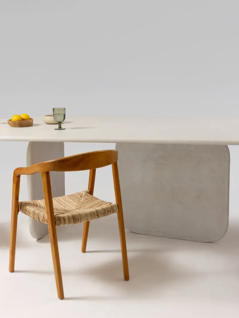 Pamono Sabā Mortex Table in Waxed Concrete from PLATŌ> Tables|Dining Tables & Sets