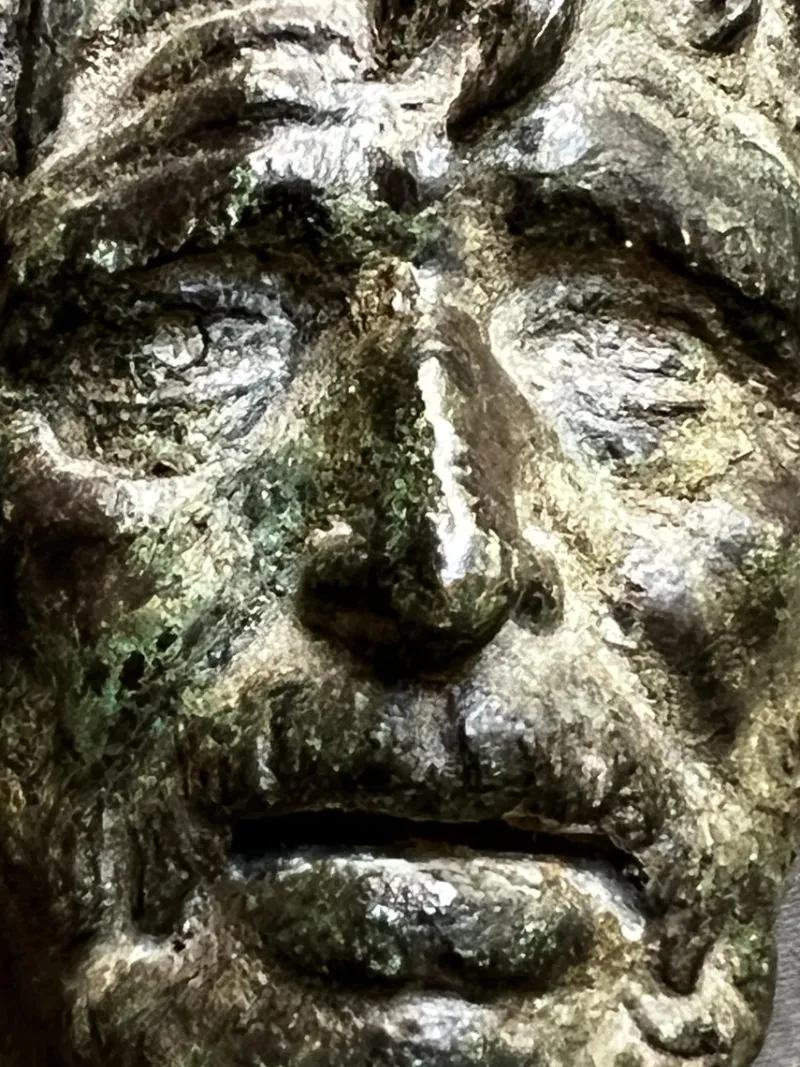 Pamono Sabatino De Angelis School Artist, Grand Tour Bust of Seneca, 1800s, Bronze> Old Masters