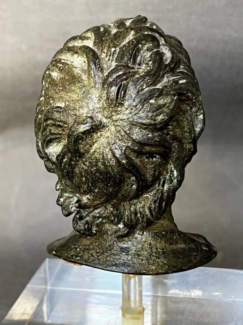 Pamono Sabatino De Angelis School Artist, Grand Tour Bust of Seneca, 1800s, Bronze> Old Masters