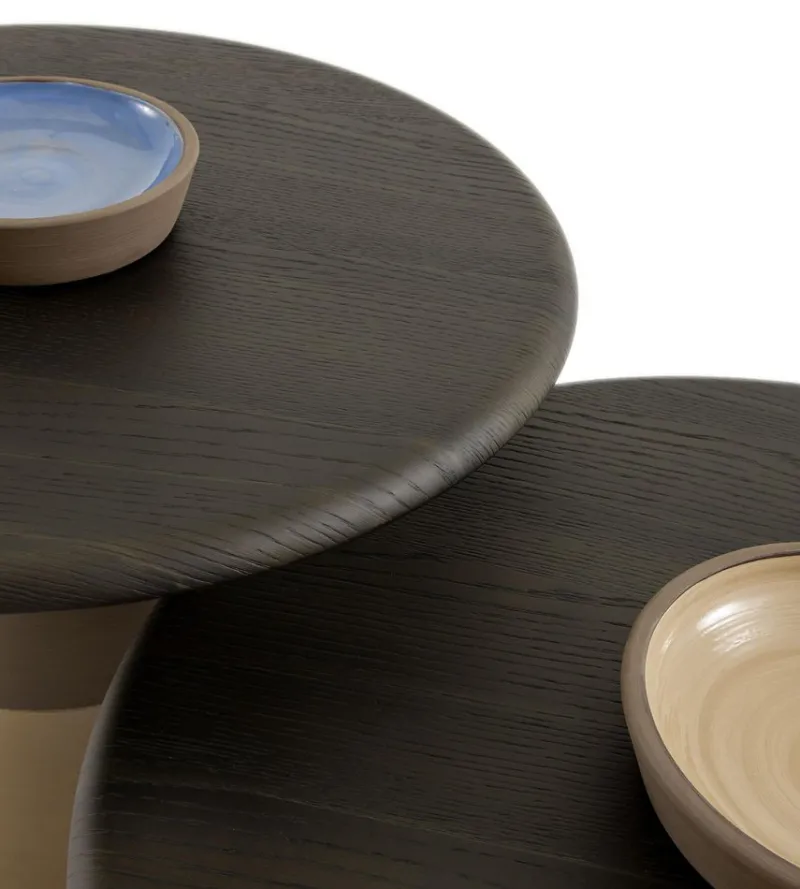 Pamono Sablier Laguna Oak and Clay Coffee Table by Morica Design> Tables