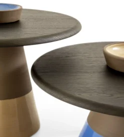 Pamono Sablier Laguna Oak and Clay Coffee Table by Morica Design><noscript><img width=