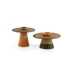 Pamono Sablier Walnut and Clay Coffee Table by Morica Design> Tables