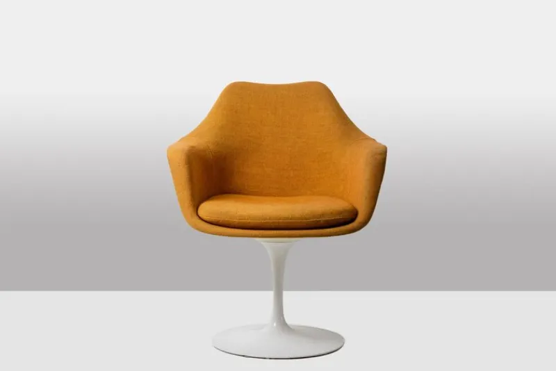 Pamono Saffron Yellow Tulip Armchair by Eero Saarinen for Knoll, 1960s-1970s> Dining Tables & Sets
