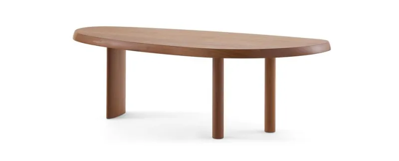 Hot Pamono Sage Green Lacquered Wood Dining Table en Forme Libre by Charlotte Perriand for Cassina