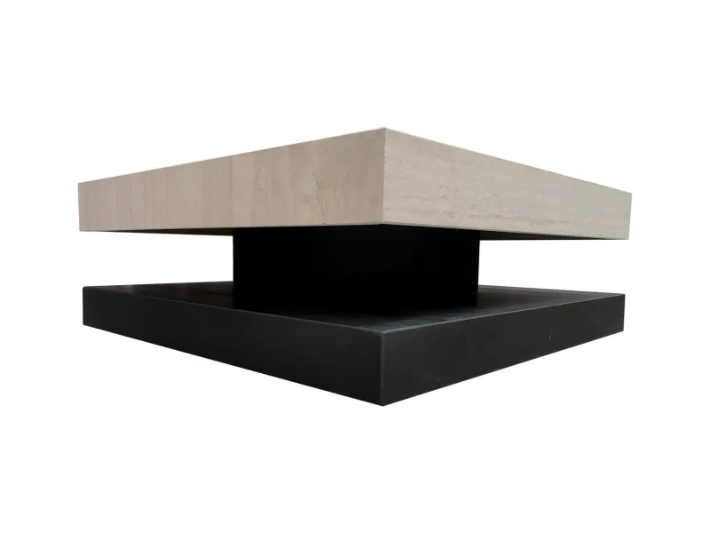 Clearance Pamono Sagra Coffee Table in Honed Italian Travertine Marble by Joaquín Moll