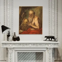 Pamono Saint Jerome, 17th-Century, 1670, Oil on Canvas, Framed> Old Masters