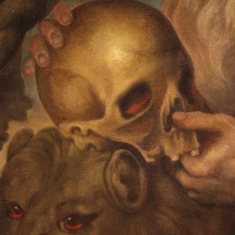 Pamono Saint Jerome, 17th-Century, 1670, Oil on Canvas, Framed> Old Masters
