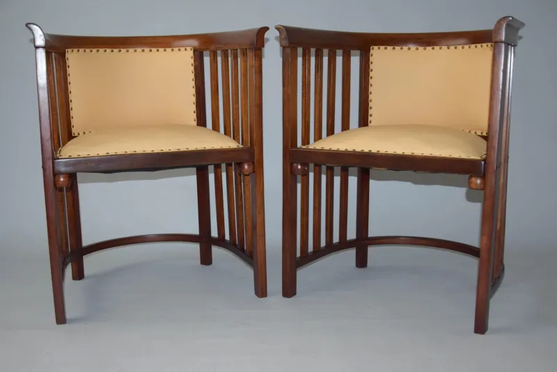 Pamono Salon Set attributed to Josef Hoffmann, 1910s, Set of 3> Living Room Sets