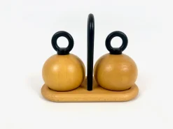 Pamono Salt & Pepper Mills Ball Boy by Richard Nissen & Carsten Jørgensen for Bodu, Denmark, 1980s, Set of 3> Salt & Pepper Shakers