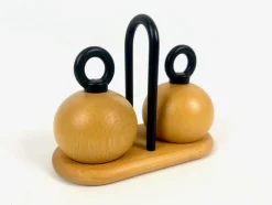Pamono Salt & Pepper Mills Ball Boy by Richard Nissen & Carsten Jørgensen for Bodu, Denmark, 1980s, Set of 3><noscript><img width=
