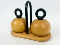 Pamono Salt & Pepper Mills Ball Boy by Richard Nissen & Carsten Jørgensen for Bodu, Denmark, 1980s, Set of 3><noscript><img width=