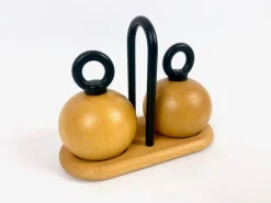 Pamono Salt & Pepper Mills Ball Boy by Richard Nissen & Carsten Jørgensen for Bodu, Denmark, 1980s, Set of 3><noscript><img width=