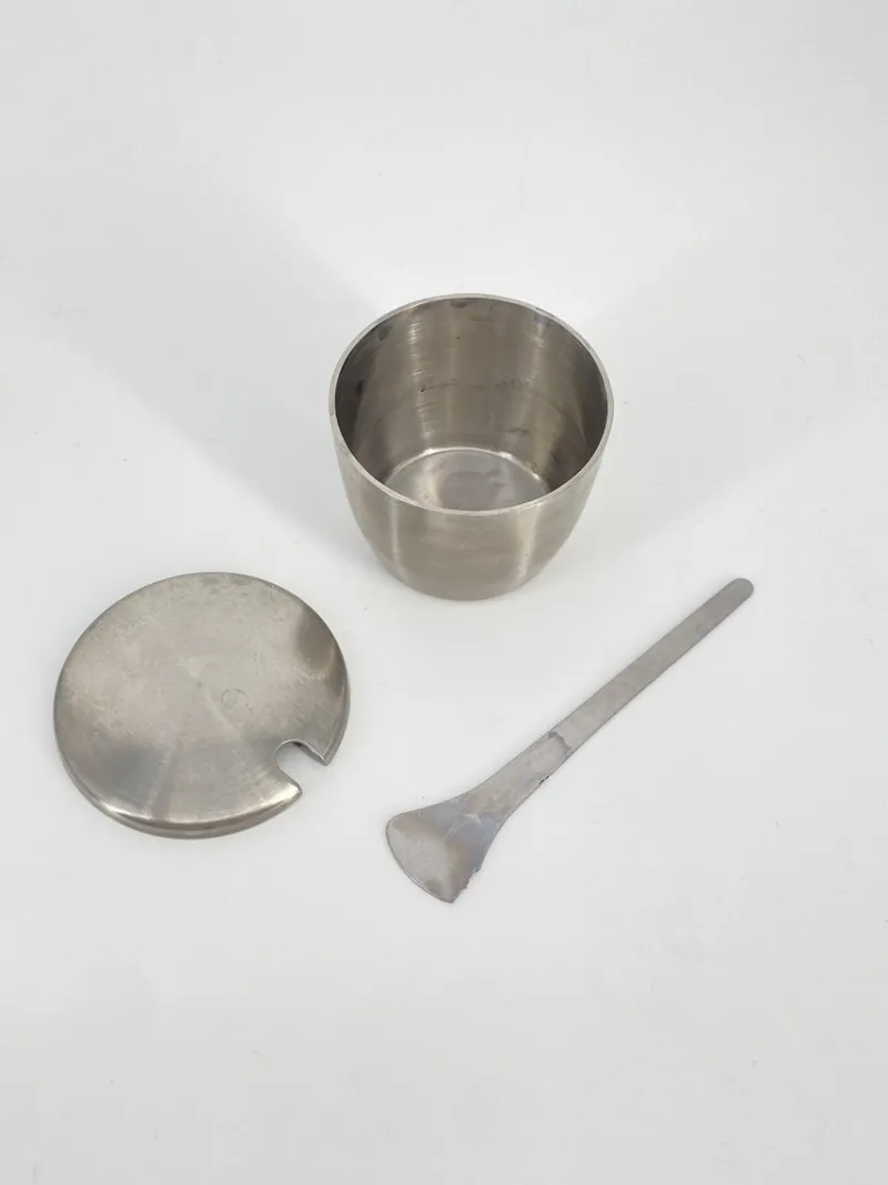 Pamono Salt & Pepper Shaker and Mustard Pot from Stelton, Denmark, 1950s, Set of 4> Salt & Pepper Shakers