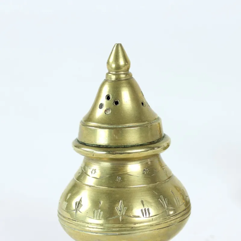 Pamono Salt & Pepper Shaker in Brass, 1970s, Set of 3> Salt & Pepper Shakers