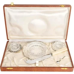 Pamono Salt and Pepper Set and Butter Dish, Set of 3> Salt & Pepper Shakers