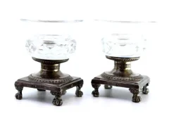Outlet Pamono Salt and Pepper Shakers in Cut Glass, Set of 2