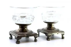 Outlet Pamono Salt and Pepper Shakers in Cut Glass, Set of 2