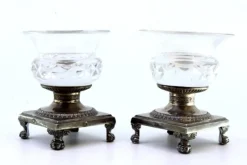 Outlet Pamono Salt and Pepper Shakers in Cut Glass, Set of 2