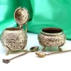 Outlet Pamono Salt and Pepper Shakers in Embossed Silver