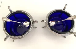 Discount Pamono Salt Cellars in Silver, 1800