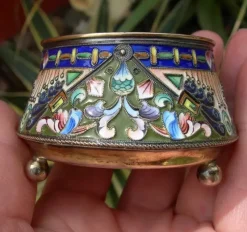 Sale Pamono Salt Shaker in Golden Silver Enamel