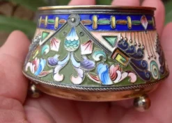 Sale Pamono Salt Shaker in Golden Silver Enamel