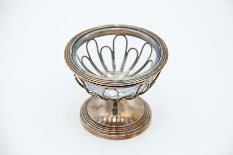 Pamono Salt Shaker with Openwork Silver Structure> Salt & Pepper Shakers