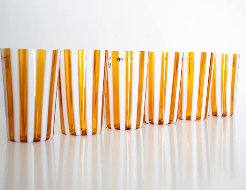 Pamono Salty Caramel Collection Glasses by Maryana Iskra for Ribes the Art of Glass, Set of 6