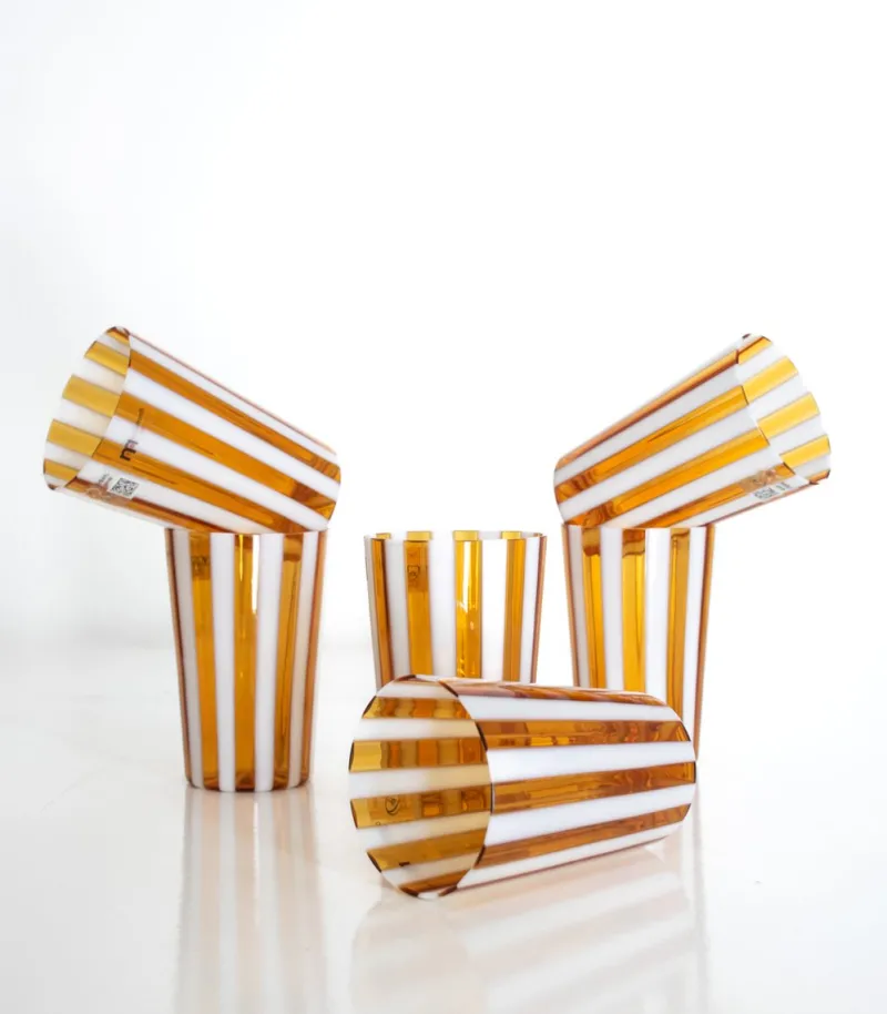 Pamono Salty Caramel Collection Glasses by Maryana Iskra for Ribes the Art of Glass, Set of 6