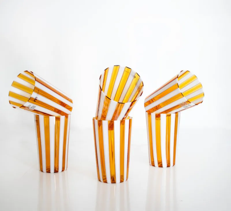 Pamono Salty Caramel Collection Glasses by Maryana Iskra for Ribes the Art of Glass, Set of 6
