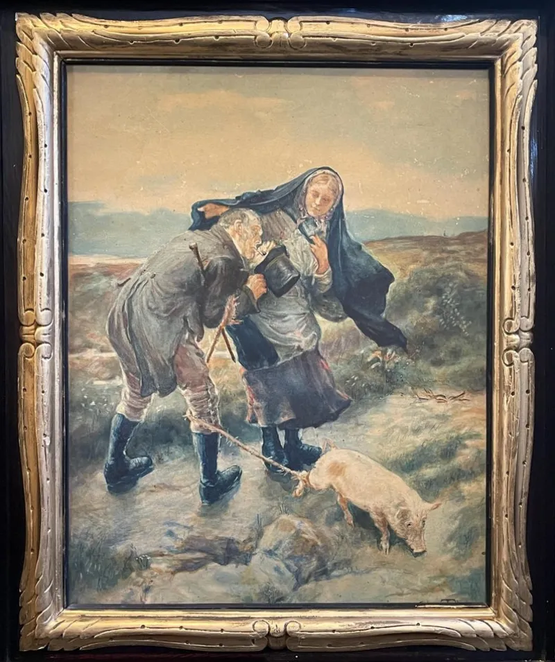 Clearance Pamono Salucci Tullio, Figures, Watercolor on Cardboard, Early 20th Century