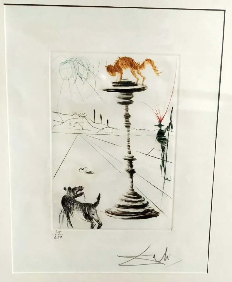 Pamono Salvador Dalì, Composition, 1971, Etching> Surrealist