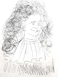 Pamono Salvador Dali - La Fontaine Portrait - Signed Engraving 1974> Surrealist
