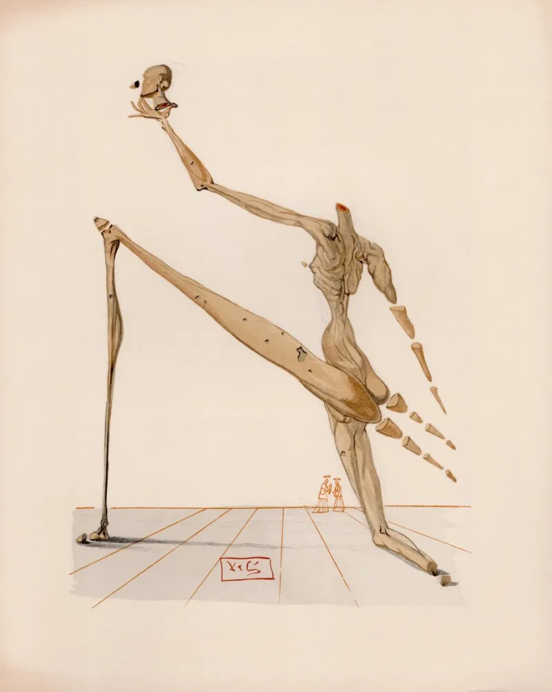 Pamono Salvador Dali, Bertran de Born, 1964, Original Woodcut
