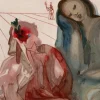 Pamono Salvador Dali, Dante's Awakening, 1964, Original Woodcut> Surrealist