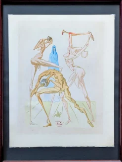 Hot Pamono Salvador Dali, Divine Comedy Inferno 26 / The Inhabitants of Prato, 1960, Woodcut