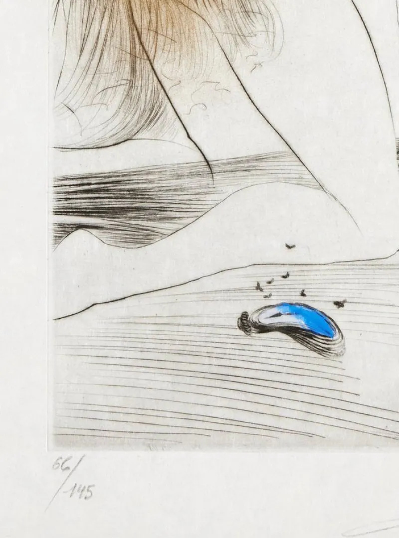 Pamono Salvador Dali, Femme à genoux, 1969, Etching> Surrealist|Prints & Multiples