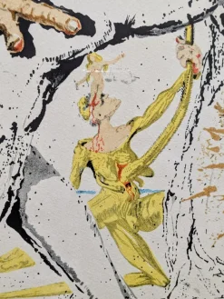 Pamono Salvador Dali, Hidalgo's Metamorphosis, Hand-Signed Original Lithograph, 1964, Framed> Surrealist