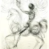 Pamono Salvador Dali, Knight & Death from Faust, 1969, Etching> Surrealist