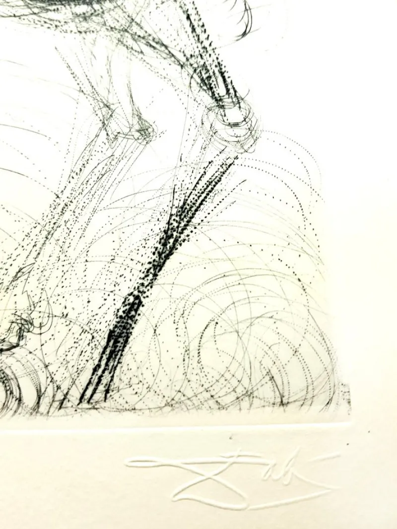Pamono Salvador Dali, Knight & Death from Faust, 1969, Etching> Surrealist