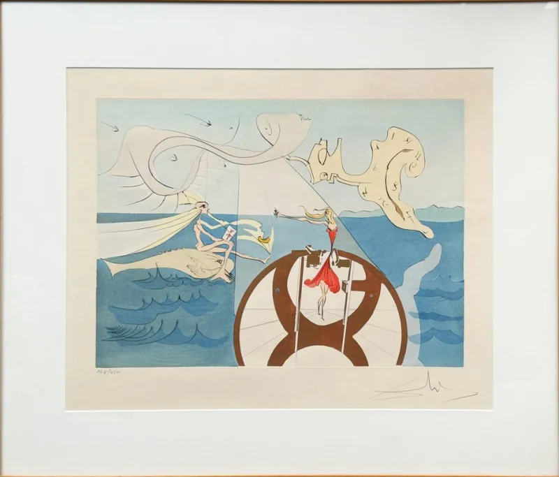 New Pamono Salvador Dali, La machine à coudre, 1975, Etching